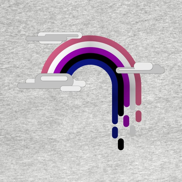Minimalist Gender Fluid Drip Rainbow by LiveLoudGraphics